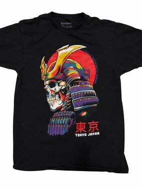 Ikigai Authentic BrandMakers Tokyo Japan Samurai Skull Graphic Tee - Size M